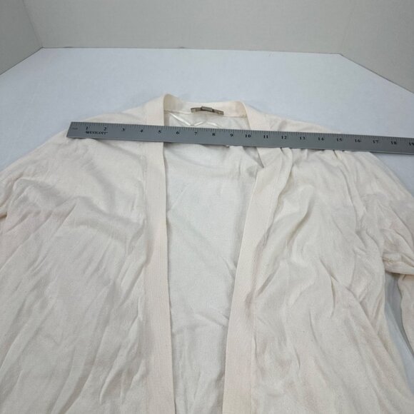 LOFT Outlet Women's Size Medium Sweater Cardigan Open Front Cream Preowned - Picture 5 of 11